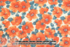 lightweight cotton poplin woven - coral blossoms 1 yard