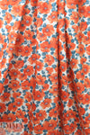 lightweight cotton poplin woven - coral blossoms .75 yds