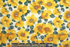 lightweight cotton poplin woven - yellow blossoms 1.375 yd