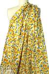 lightweight cotton poplin woven - yellow blossoms 1.875 yd
