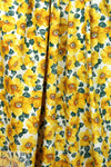 lightweight cotton poplin woven - yellow blossoms 1.375 yd