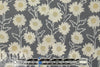 'field of flowers' cotton poplin - cool gray 1.5 yds