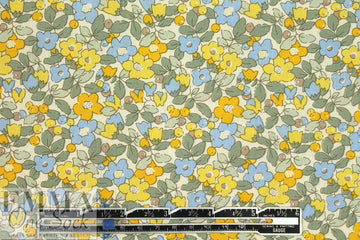 lightweight cotton poplin woven - little yellow/blue 1.5 yds