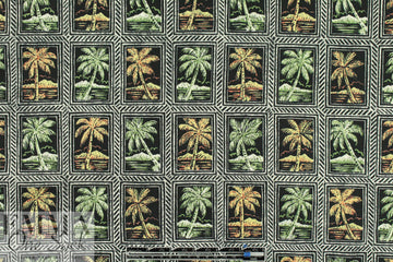 T0ri Richard breezy palms screen printed cotton lawn .875 yds
