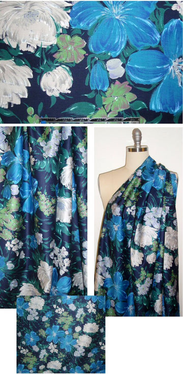 brushstroke floral print cotton broadcloth