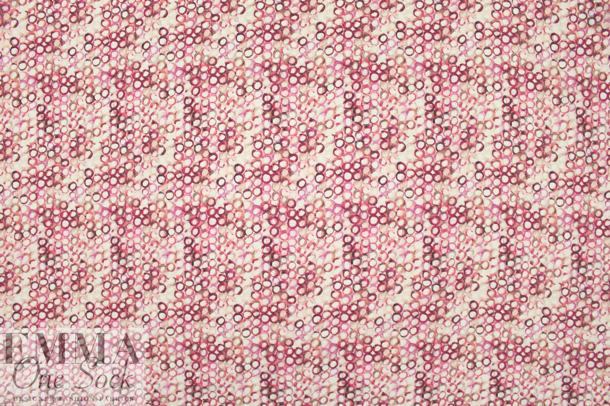 Italian watercolor circles lightweight cotton voile