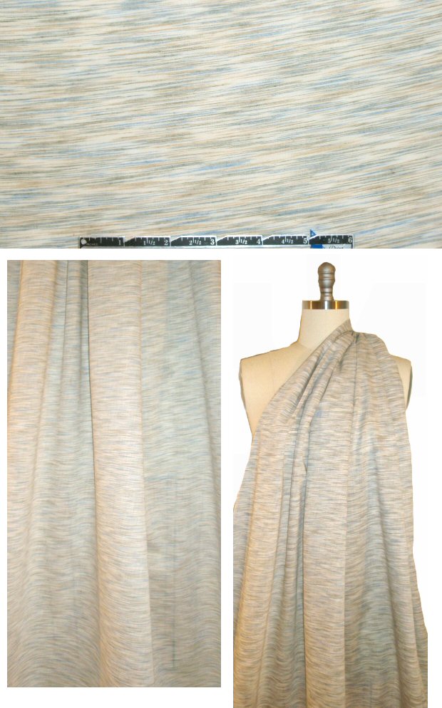 CA designer yarn dyed variegated cotton woven