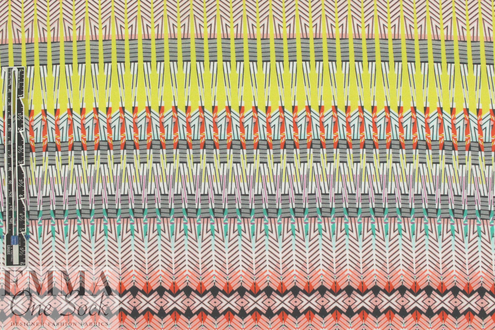 CA designer 'sticks and stripes' graphic cotton lawn 1.375 yd