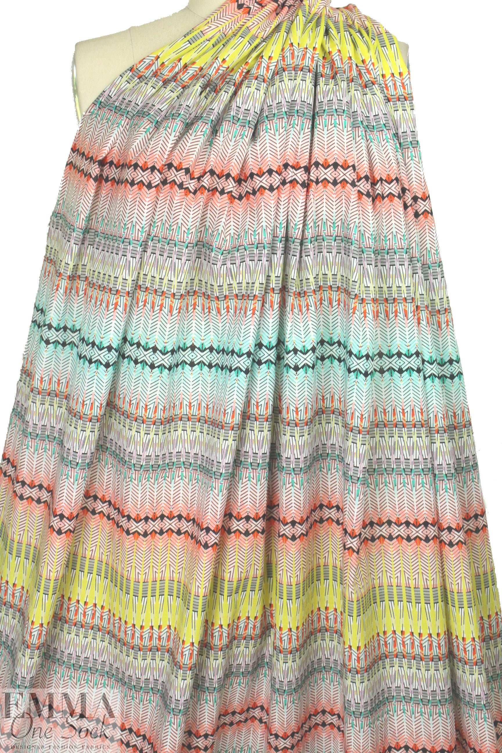 CA designer 'sticks and stripes' graphic cotton lawn 2 yds