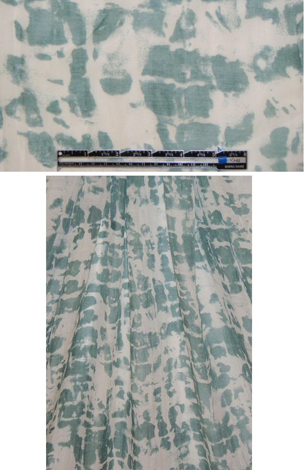 Burning T0rch storm/ivory mottled silk/cotton voile