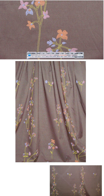 Burning T0rch flocked floral cotton lawn