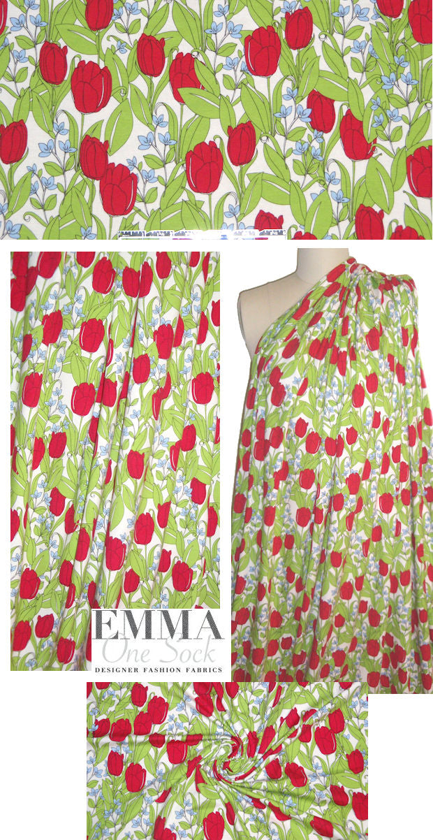 Bedhe@d tulip garden COTTON/spandex knit