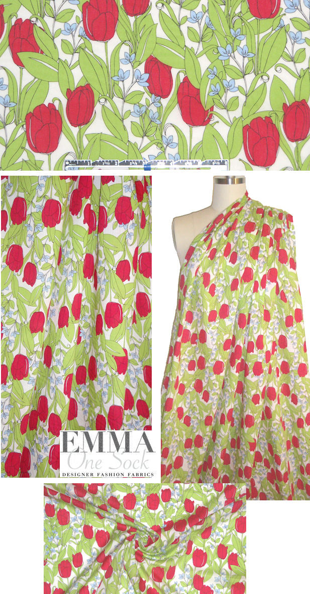 Bedhe@d tulip garden COTTON woven 2 yd