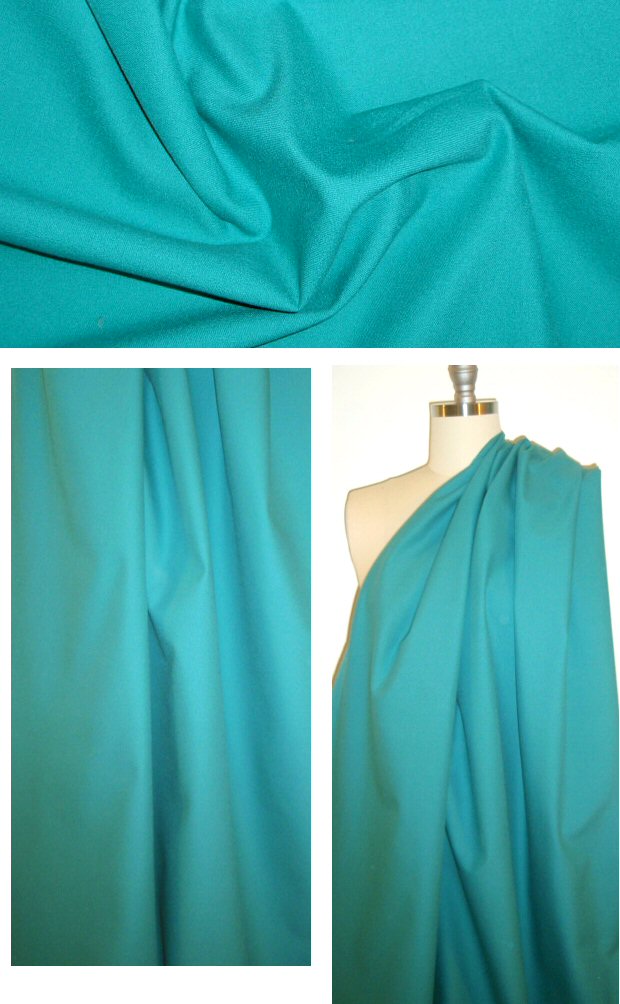 Caffeine 4-way stretch cotton twill - teal
