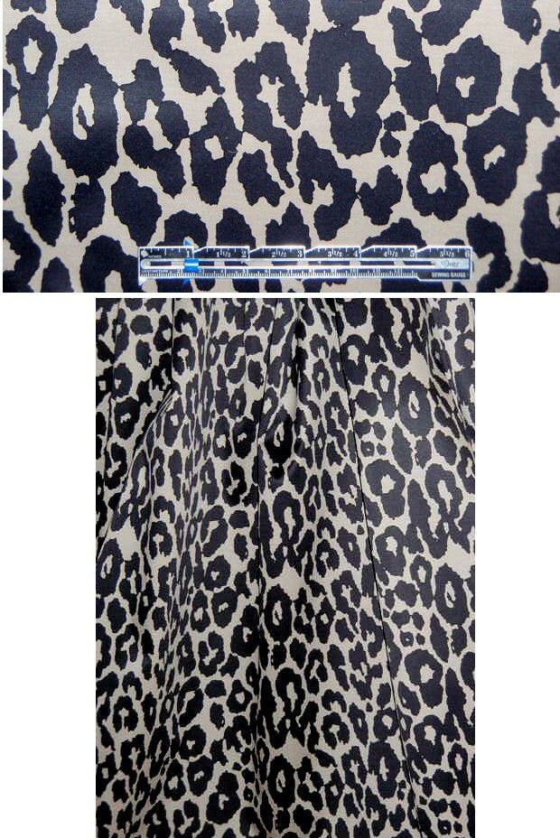 St. John black/taupe cheetah cotton/lycra woven