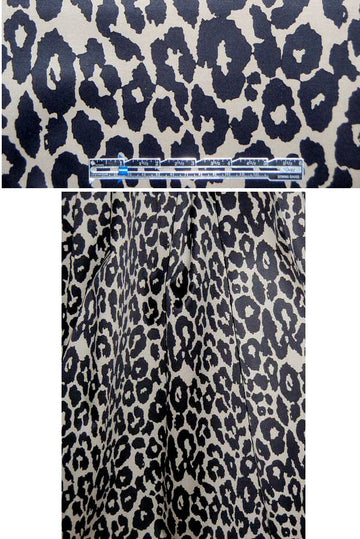 St. John black/taupe cheetah cotton/lycra woven