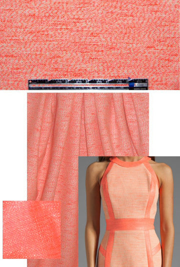 famous designer neon tweed cotton suiting