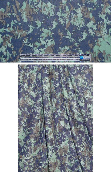 Tahari camo crush cotton lightweight woven 1.375 yd