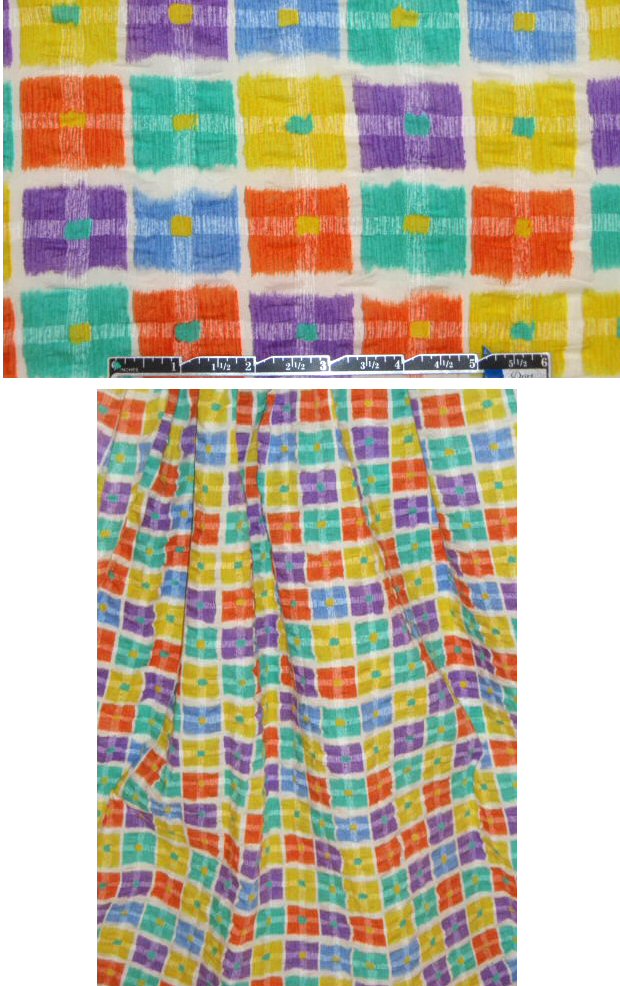NY designer textured cotton print - blocks