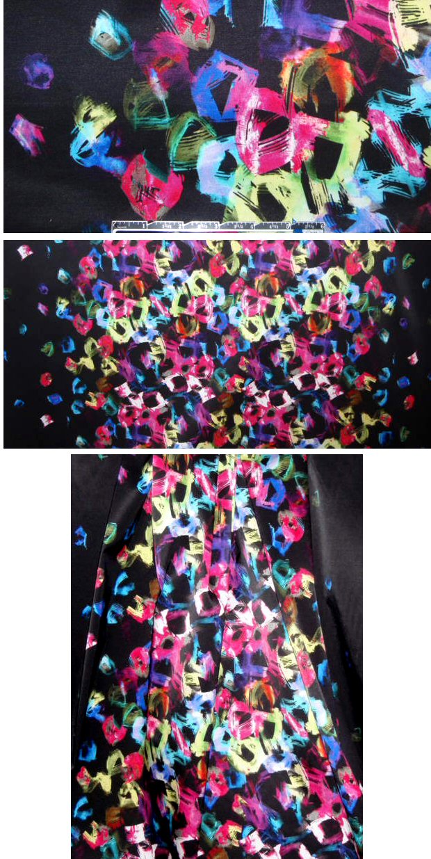 Mi11y colorful cascade stretch cotton sateen 1.5 yds