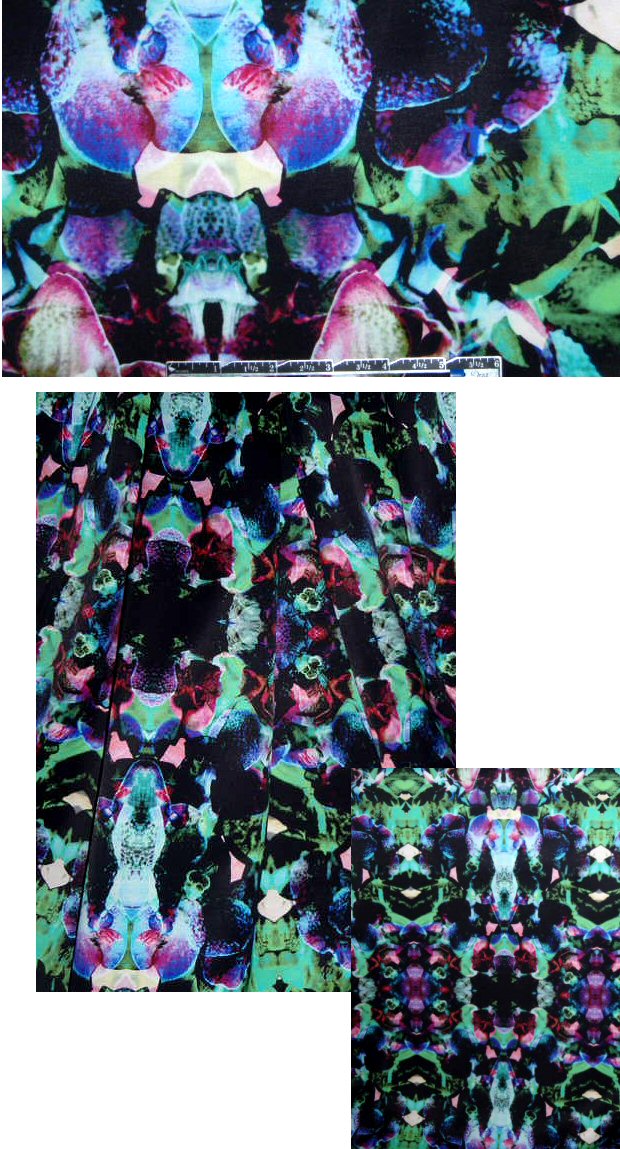 Mi11y 'rorschach totem' stretch cotton sateen