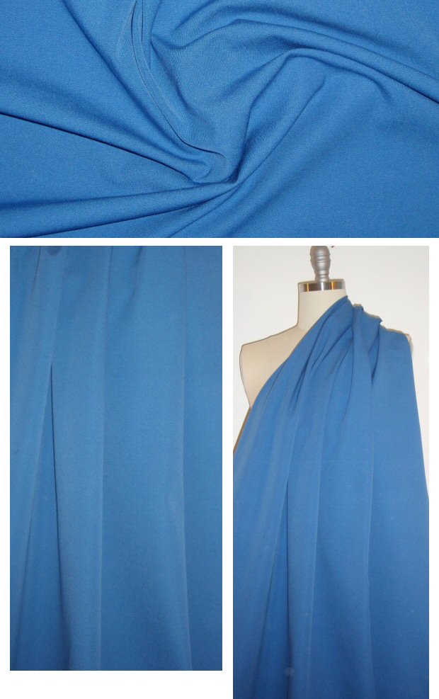 Caffeine 4-way stretch cotton twill - french blue 1.4 yd