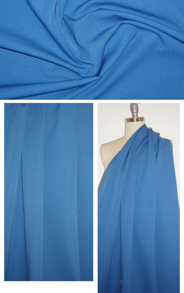 Caffeine 4-way stretch cotton twill - french blue 1.4 yd