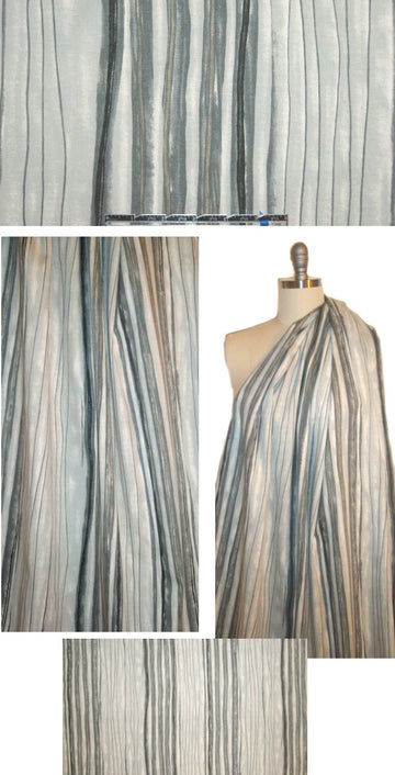NY designer stripey doodles cotton/lycra twill