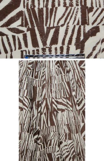 CA designer woodcut cotton lawn, espresso/ivory 1.5 yds