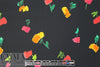 Caroline C0nstas little flowers on black cotton stretch shirting 1.75 yds