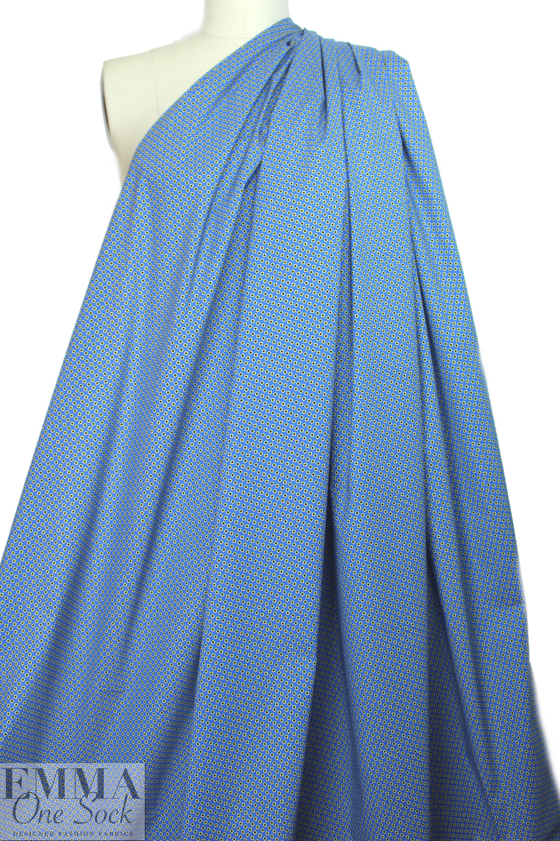 Caroline C0nstas teeny shapes cotton stretch - blue/yellow