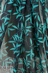 Caroline C0nstas 'leaf silhouette' cotton voile - black/teal