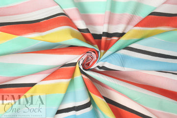 Caroline C0nstas colorful stripes cotton stretch shirting 1.625 yd