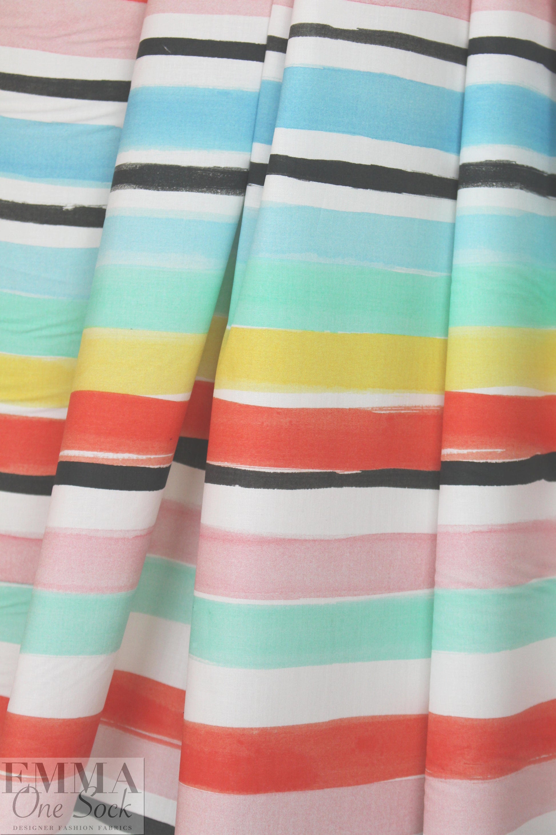 Caroline C0nstas colorful stripes cotton stretch shirting