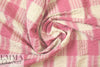 famous designer crinkle cotton plaid woven - pink/natural