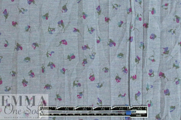 CA designer crinkle chambray floral shirting