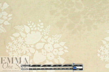 Italian overprinted floral cotton jacquard voile