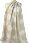 Italian overprinted floral cotton jacquard voile
