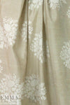 Italian overprinted floral cotton jacquard voile
