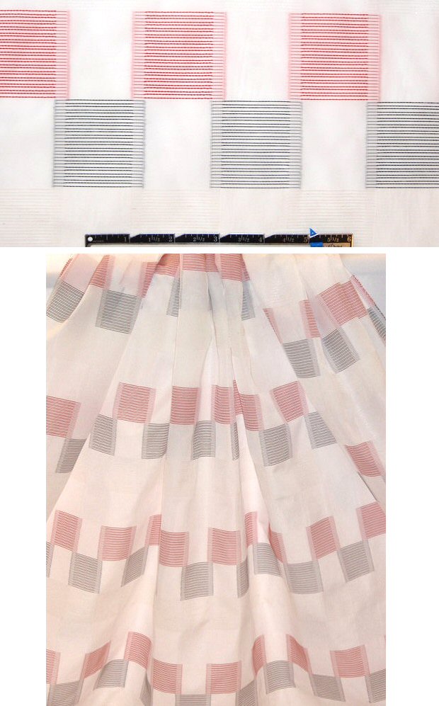 designer yarn dye checker pattern cotton fancy weave 1 yard