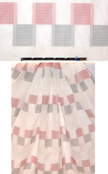designer yarn dye checker pattern cotton fancy weave 1 yard