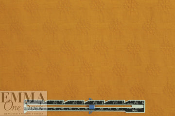 French cotton jacquard - pumpkin cream