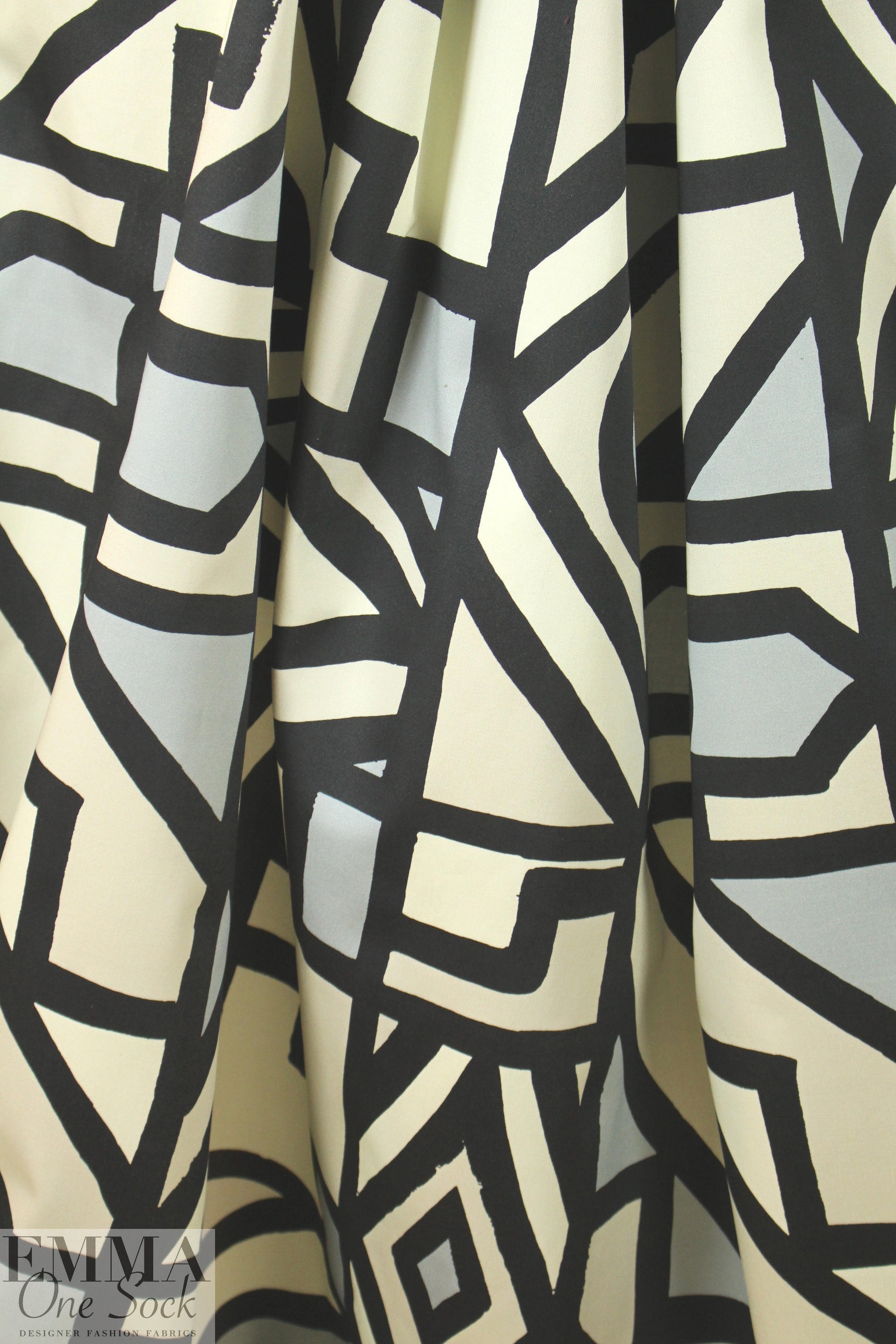 Italian designer cotton woven - primitive shapes 2 yds