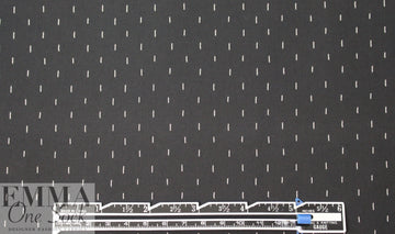 Italian cotton shirting - black white dashes 1.625 yd
