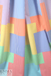 Italian 'puzzling lines' cotton shirting
