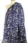 Italian nautical print cotton shirting 1.375 yd