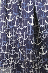 Italian nautical print cotton shirting 1.5 yds