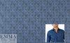 Italian faded denim graphic cotton shirting