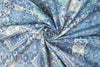 designer 'istanbul montage' cotton lawn - denim 1.1 yds