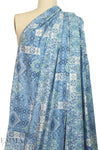 designer 'istanbul montage' cotton lawn - denim